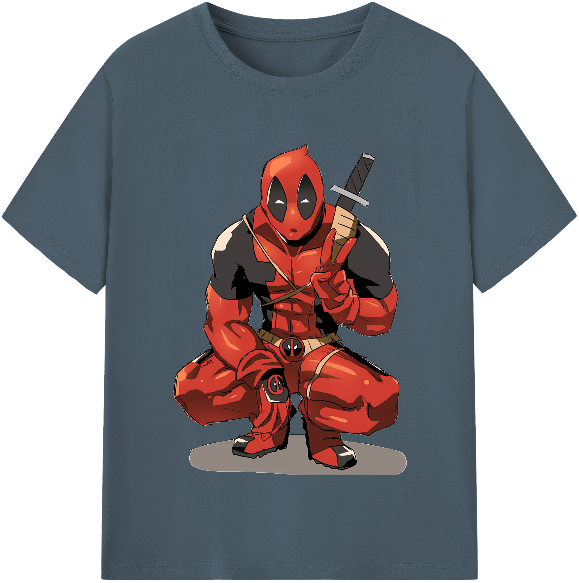 （画像用） Deadpool デッドプール 綿100％半袖Tシャツ（フロントプリント）